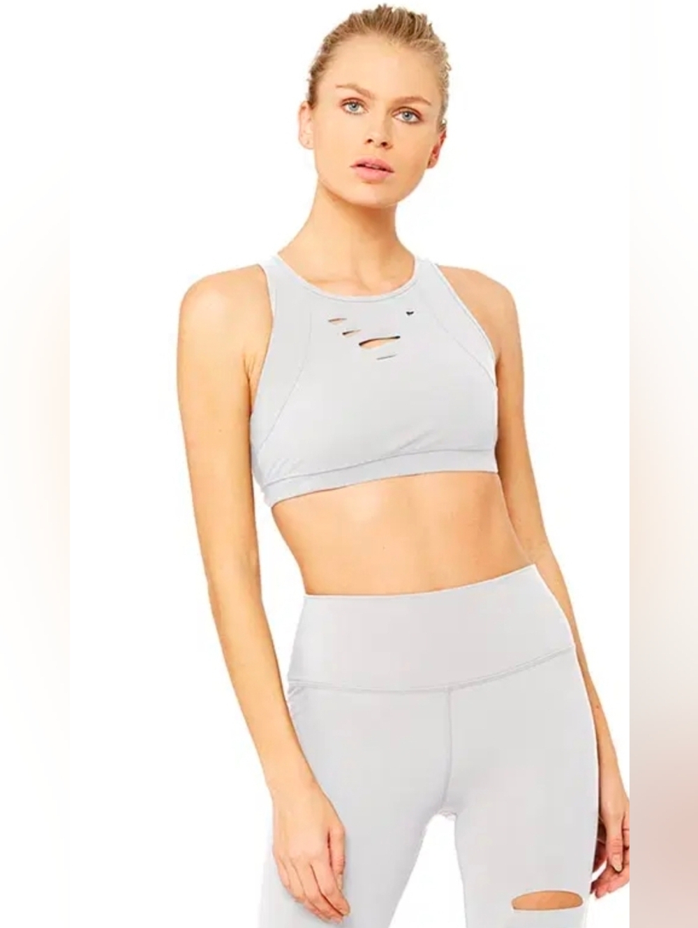 Alo Yoga Warrior Ripped Sports Bra Size Small